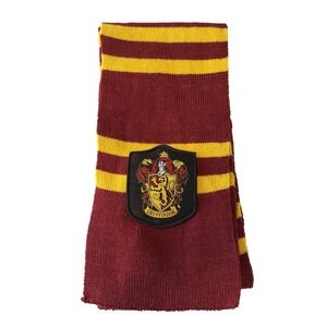 Harry Potter Wizarding World Gryffindor House Scarf Embroidered Crest Striped OS